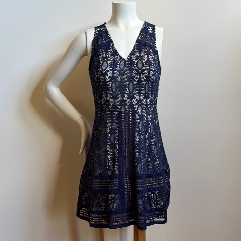 Dina Be Chic Navy Lace Dress
